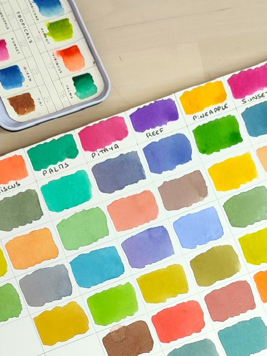 Réaliser son nuancier – Palette d&rsquo;aquarelle Prima