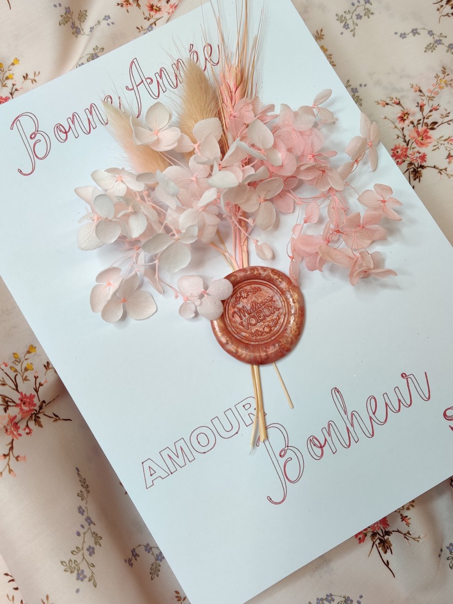 Réalisez une carte de vœux simple mais&nbsp;tendance