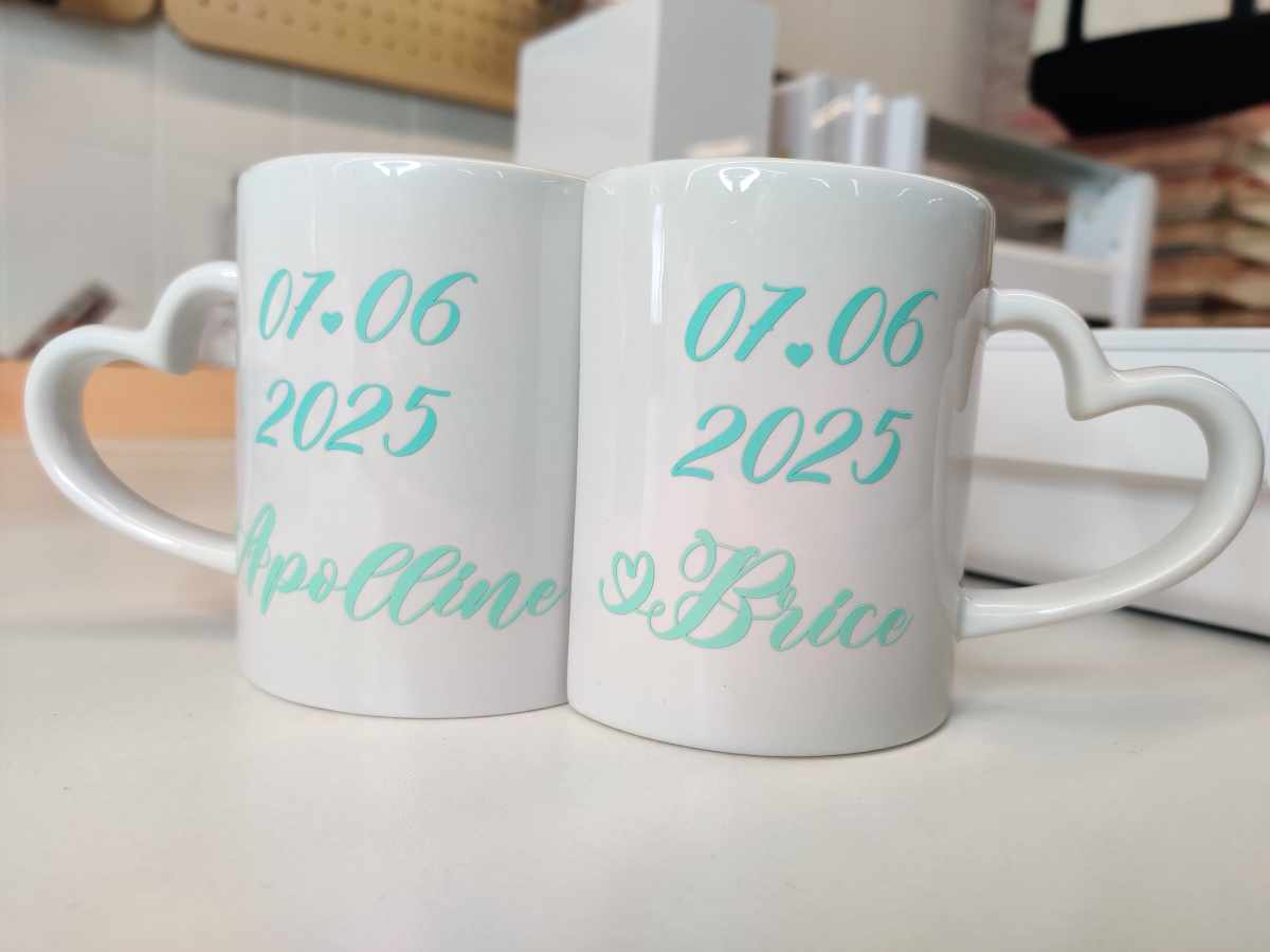 🎨 DIY Facile : Personnaliser un mug avec du vinyle permanent pour un mariage ou autre&nbsp;événement